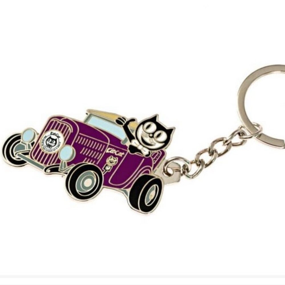 Kit-Cat Klock Purple Roadster Keychain
